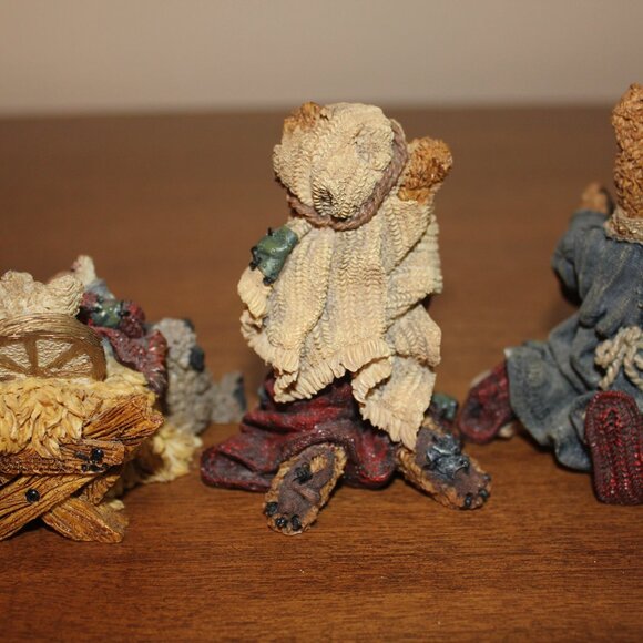 Boyds Bear Nativity Christmas Peace on Earth Series #4 Figurine Set Vintage 1995 - Picture 10 of 13